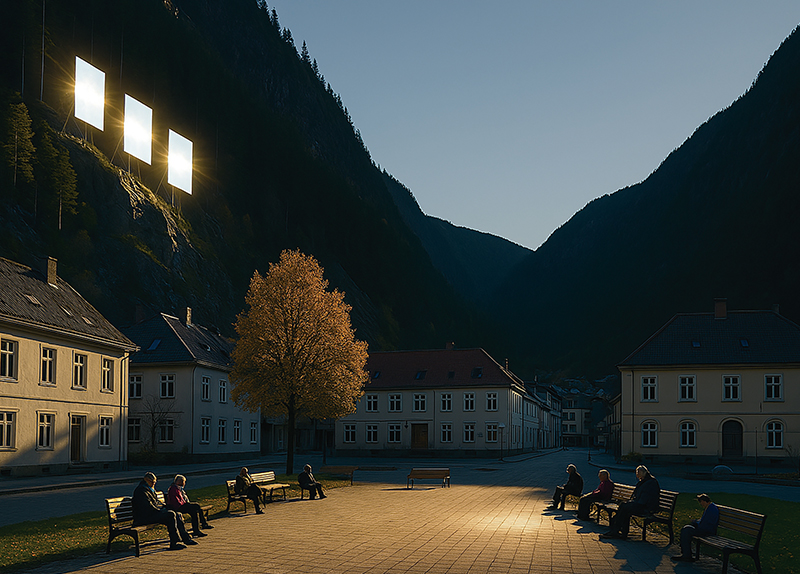 Norwegian Town Uses Mirrors To Catch the Sun0