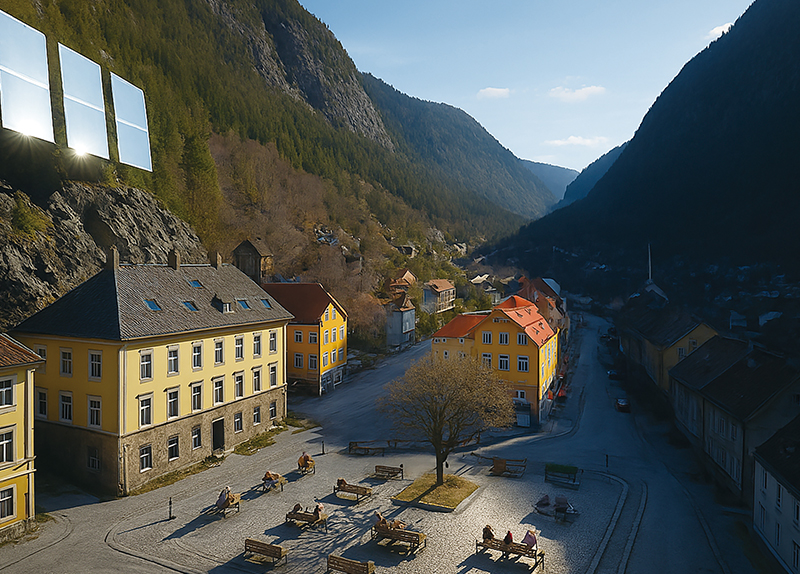 Norwegian Town Uses Mirrors To Catch the Sun4