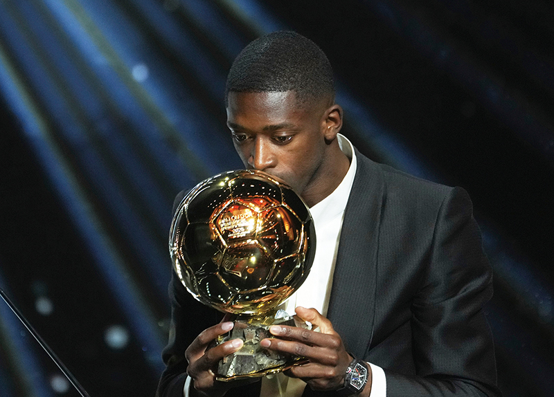 Ousmane Demb?l? Wins Ballon dOr With Team Spirit0