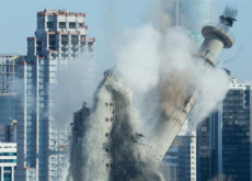 Demolition Of A Soviet TV Tower - World News