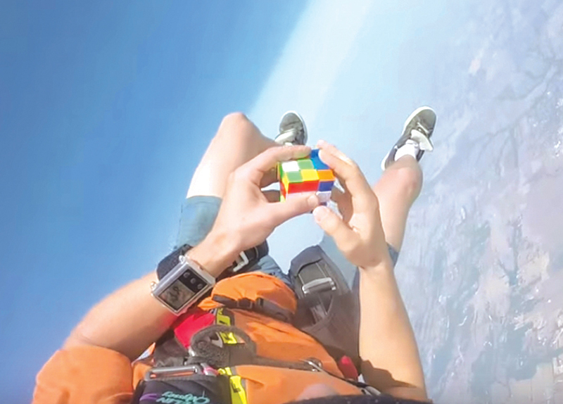 Skydiver Solves a Puzzle in the Air0