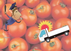 Tomato Truck Crash Causes Chaos on California Highway - World News