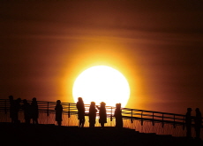 First Sunrise of the New Year /  Drone Show Welcomes the New Year - Photo News