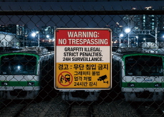 New English Signs Warn Graffiti Artists Away From Seoul Trains - National News