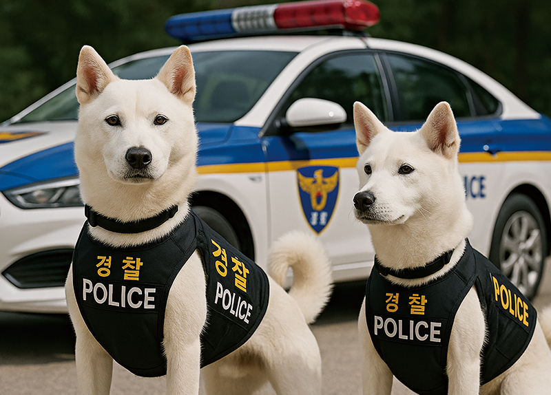 Jindo Dogs Train To Become Police Dogs0