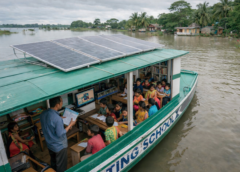 Classes on Water: Bangladesh��s Floating Schools0
