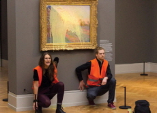 Climate Activists Throw Mashed Potatoes at Monet Painting - Arts