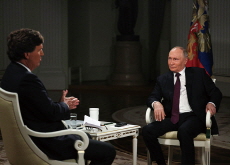 U.S. Political Commentator Tucker Carlson Interviews Vladimir Putin - Photo News