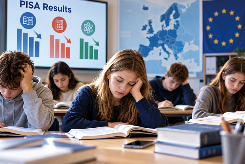 European Students Hit Record Lows in Reading and Maths